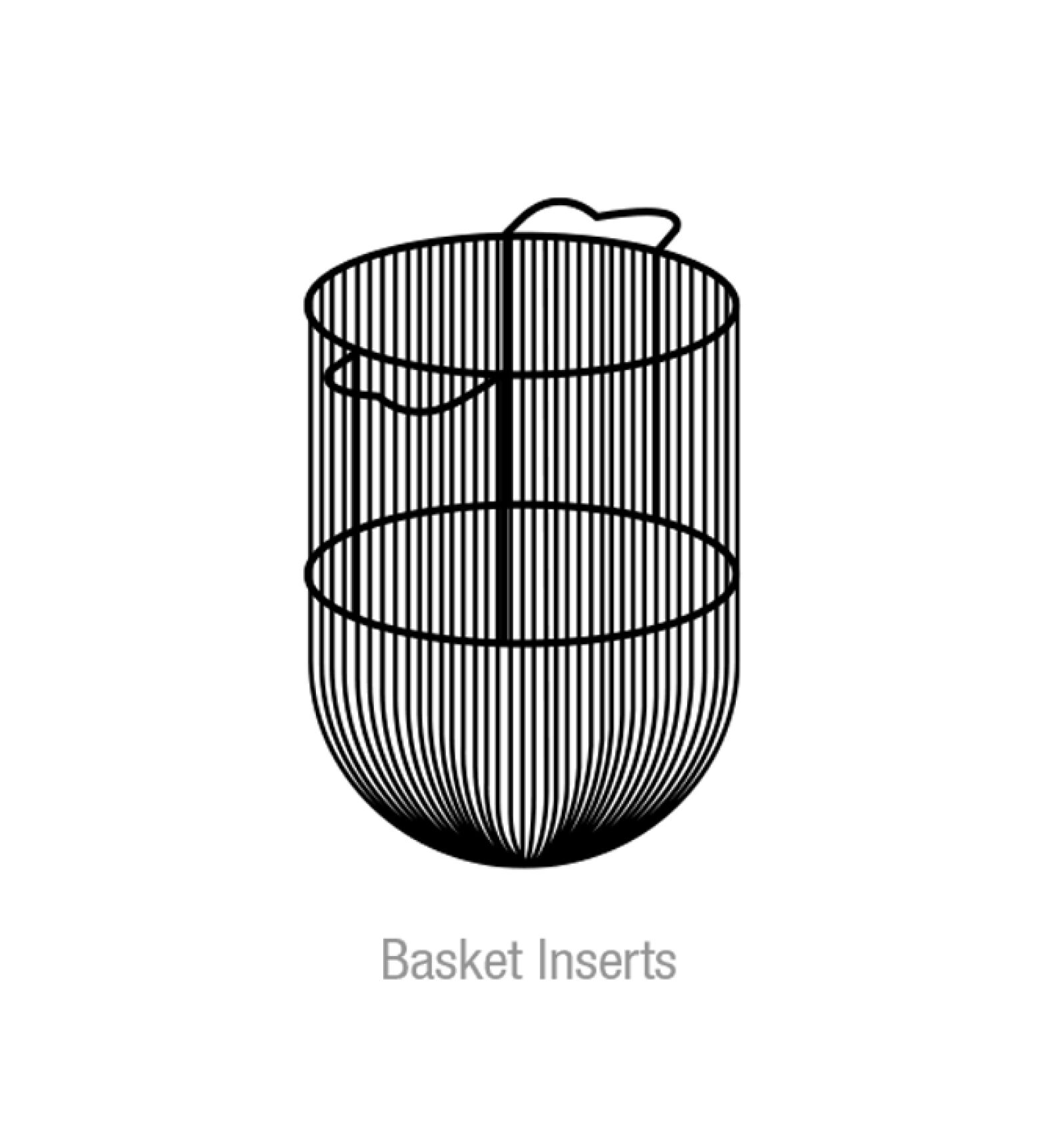 A basket containing a wire basket, showcasing a dual-layer design for enhanced functionality and organization.