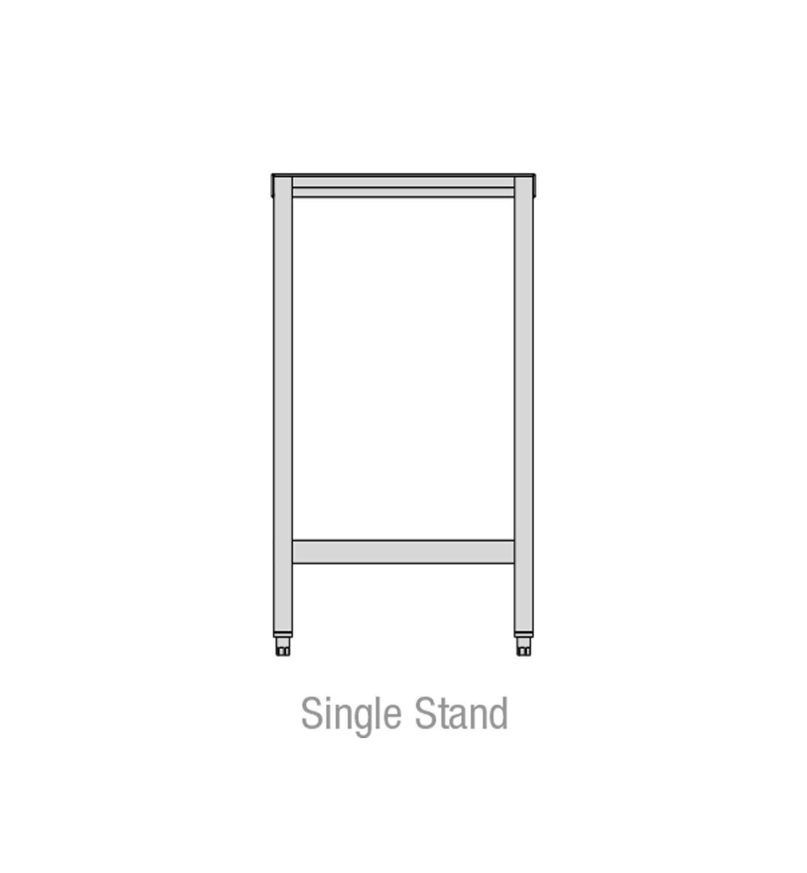 A single stand displayed against a white background, featuring Groen's boilerless options and accessories.